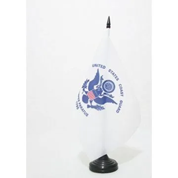 DRAPEAU DE TABLE GARDE CÍ?TIÍ?RE DES Í?TATS-UNIS 21x14cm - PETIT DRAPEAUX DE BUREAU UNITED STATES COAST GUARD - USA 14 x 21 cm