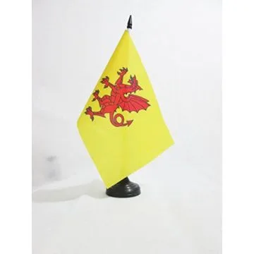 DRAPEAU DE TABLE COMTÍ? DE SOMERSET 21x14cm - PETIT DRAPEAUX DE BUREAU COUNTY OF SOMERSET - ANGLETERRE 14 x 21 cm