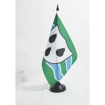 DRAPEAU DE TABLE COMTÍ? DE WORCESTERSHIRE 21x14cm - PETIT DRAPEAUX DE BUREAU COUNTY OF WORCS. - ANGLETERRE 14 x 21 cm
