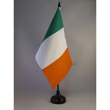 DRAPEAU DE TABLE IRLANDE 22x15cm - GRAND DRAPEAUX DE BUREAU IRLANDAIS 15 x 22 cm