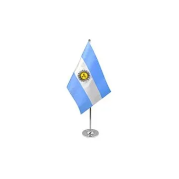 DRAPEAU DE TABLE prestige ARGENTINE 22x15cm en SATIN - GRAND DRAPEAUX DE BUREAU ARGENTIN 15 x 22 cm