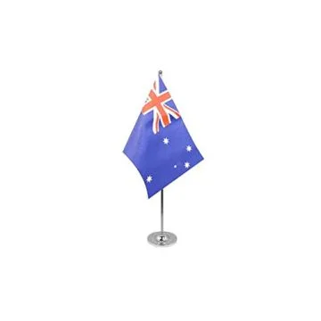 DRAPEAU DE TABLE prestige AUSTRALIE 22x15cm en SATIN - GRAND DRAPEAUX DE BUREAU AUSTRALIEN 15 x 22 cm
