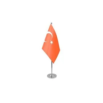 DRAPEAU DE TABLE prestige TURQUIE 22x15cm en SATIN - GRAND DRAPEAUX DE BUREAU TURC 15 x 22 cm