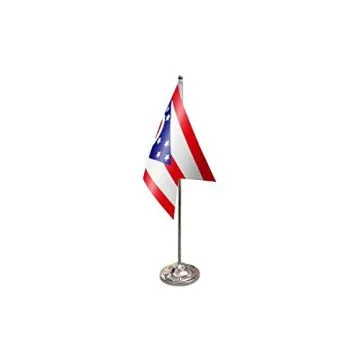 DRAPEAU DE TABLE prestige OHIO 22x15cm en SATIN - GRAND DRAPEAUX DE BUREAU ETAT AMÉRICAIN - USA - ETATS-UNIS 15 x 22 cm