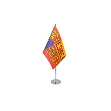 DRAPEAU DE TABLE prestige ROYAL ROYAUME-UNI 22x15cm en SATIN - GRAND DRAPEAUX DE BUREAU ANGLAIS 15 x 22 cm