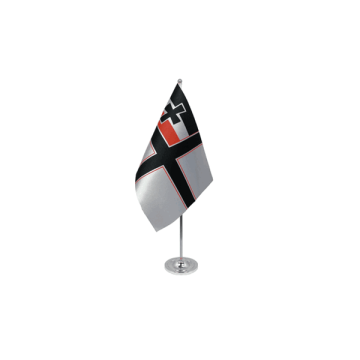 DRAPEAU DE TABLE prestige ALLEMAGNE WWI SANS ÉCUSSON 22x15cm en SATIN - GRAND DRAPEAUX DE BUREAU ALLEMAND DE GUERRE 15 x 22 cm