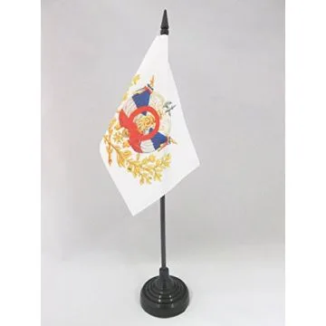 DRAPEAU DE TABLE ARMOIRIES FRANCE 3ÈME RÉPUBLIQUE 15x10cm - PETIT DRAPEAUX DE BUREAU FRANÇAIS EMBLÈME 1898 10 x 15 cm