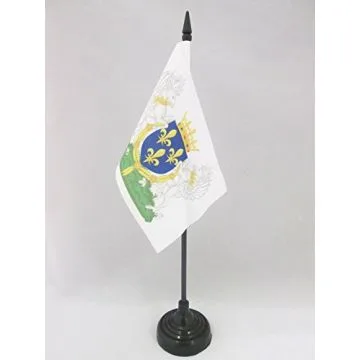 DRAPEAU DE TABLE BLASON ROYAUME DE FRANCE CHARLES VI 15x10cm - PETIT DRAPEAUX DE BUREAU ROYALISTE FRANÇAIS 10 x 15 cm
