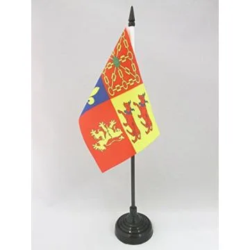 DRAPEAU DE TABLE PYRÉNÉES-ATLANTIQUES 15x10cm - PETIT DRAPEAUX DE BUREAU DÉPARTEMENT PYRÉNÉEN - BEARN 10 x 15 cm