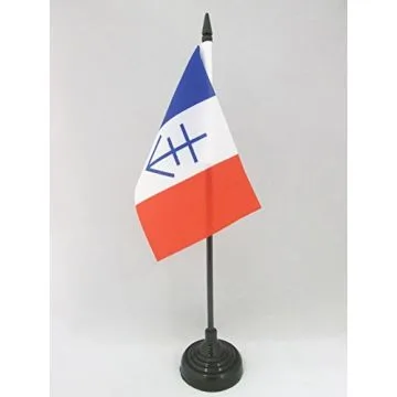 DRAPEAU DE TABLE RÉPUBLIQUE LIBRE DU VERCORS 15x10cm - PETIT DRAPEAUX DE BUREAU FRANCE - RÉSISTANCE FRANÇAISE 10 x 15 cm
