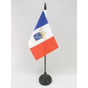 DRAPEAU DE TABLE LOUIS-PHILIPPE I DE FRANCE 1830?1848 15x10cm - PETIT DRAPEAUX DE BUREAU ROYALISTE FRANÇAIS 10 x 15 cm