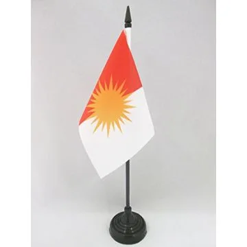 DRAPEAU DE TABLE YESIDI 15x10cm - PETIT DRAPEAUX DE BUREAU YÉZIDISME 10 x 15 cm