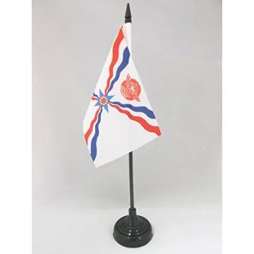 DRAPEAU DE TABLE ASSYRIE NOUVEAU 15x10cm - PETIT DRAPEAUX DE BUREAU ASSYRIEN 10 x 15 cm