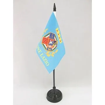 DRAPEAU DE TABLE LATIUM 15x10cm - PETIT DRAPEAUX DE BUREAU ROMAIN - LAZIO - ITALIE 10 x 15 cm