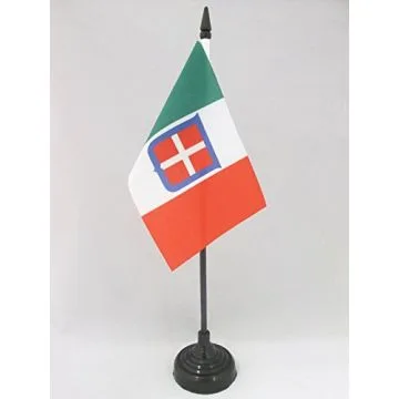 DRAPEAU DE TABLE ROYAUME D?ITALIE 1861?1946 15x10cm - PETIT DRAPEAUX DE BUREAU ROYAUME DE SARDAIGNE 10 x 15 cm