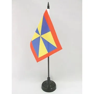 DRAPEAU DE TABLE DUCHÉ DE PARME 1851-1859 15x10cm - PETIT DRAPEAUX DE BUREAU ROYAUME ITALIE 10 x 15 cm