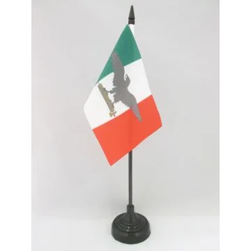 DRAPEAU DE TABLE RÉPUBLIQUE SOCIALE ITALIENNE RSI 15x10cm - PETIT DRAPEAUX DE BUREAU ITALIE FASCISTE 1943-1945 10 x 15 cm