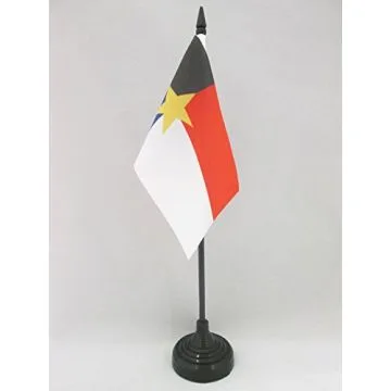 DRAPEAU DE TABLE MANCHE INDÉPENDENTISTE 15x10cm - PETIT DRAPEAUX DE BUREAU RÉGIONALISTE MANCHOIS - CASTILLA 10 x 15 cm
