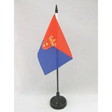 DRAPEAU DE TABLE LANZAROTE 15x10cm - PETIT DRAPEAUX DE BUREAU LANCEROTTE - LAS PALMAS - CANARIES 10 x 15 cm
