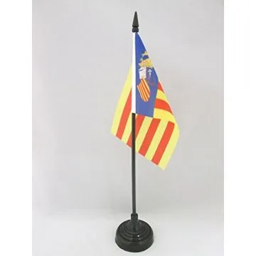 DRAPEAU DE TABLE CONSEIL DU PAYS VALENCIEN 15x10cm - PETIT DRAPEAUX DE BUREAU SENYERA VALENCIA INDÉPENDENTISTE - COMMUNAUTÉ VALENCIENNE 10 x 15 cm