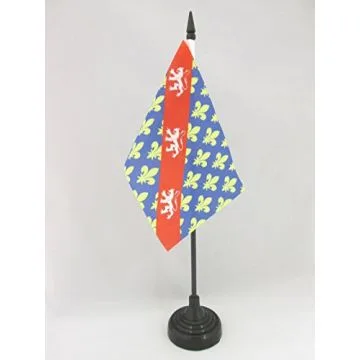 DRAPEAU DE TABLE COMTÉ DE LA MARCHE 15x10cm - PETIT DRAPEAUX DE BUREAU PROVINCE FRANCE - CREUSE 10 x 15 cm