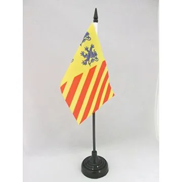 DRAPEAU DE TABLE PROVINCE DU LIMOUSIN 15x10cm - PETIT DRAPEAUX DE BUREAU LIMOUSIN ALTERNATIF 10 x 15 cm