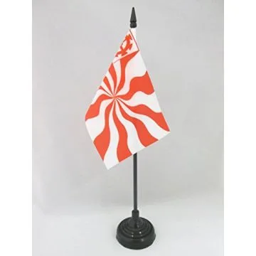 DRAPEAU DE TABLE RÉPUBLIQUE DE MULHOUSE 15x10cm - PETIT DRAPEAUX DE BUREAU PROVINCE FRANCE - ALSACE 10 x 15 cm