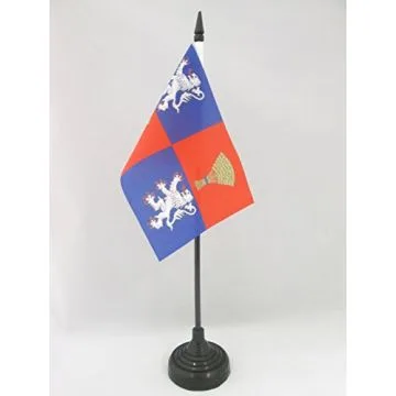 DRAPEAU DE TABLE PROVINCE DE GASCOGNE 15x10cm - PETIT DRAPEAUX DE BUREAU GASCON - FRANCE 10 x 15 cm