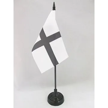 DRAPEAU DE TABLE BRETAGNE KROAZ DU 15x10cm - PETIT DRAPEAUX DE BUREAU BRETON - CROIX BRETONNE 10 x 15 cm