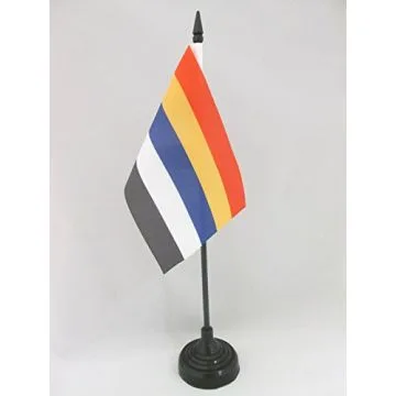 DRAPEAU DE TABLE RÉPUBLIQUE DE CHINE 1912-1928 15x10cm - PETIT DRAPEAUX DE BUREAU CHINOIS - TIBET 10 x 15 cm