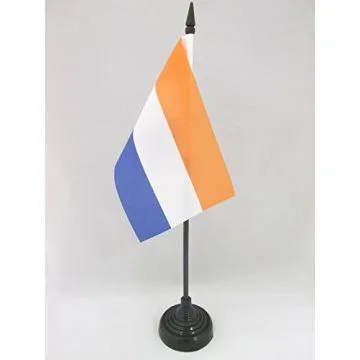 DRAPEAU DE TABLE PAYS-BAS DU PRINCE 15x10cm - PETIT DRAPEAUX DE BUREAU HOLLANDAIS ORANGE - PRINSENVLAG 10 x 15 cm