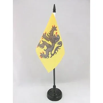 DRAPEAU DE TABLE PROVINCE DE LA FLANDRE FRANÇAISE 15x10cm - PETIT DRAPEAUX DE BUREAU FLAMAND - FRANCE 10 x 15 cm