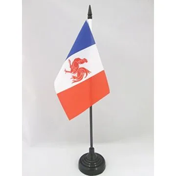 DRAPEAU DE TABLE MOUVEMENT WALLONIE FRANÇAISE 15x10cm - PETIT DRAPEAUX DE BUREAU WALLON FRANÇAIS 10 x 15 cm