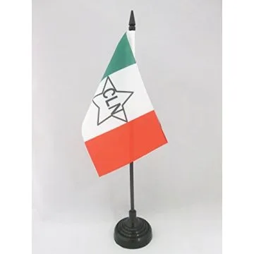 DRAPEAU DE TABLE ITALIE COMITÉ DE LIBÉRATION NATIONAL 15x10cm - PETIT DRAPEAUX DE BUREAU ITALIEN RÉSISTANCE - CLN 10 x 15 cm
