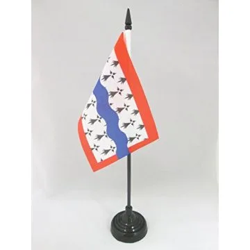 DRAPEAU DE TABLE HAUTE-VIENNE 15x10cm - PETIT DRAPEAUX DE BUREAU DÉPARTEMENT FRANÇAIS - LIMOUSIN 10 x 15 cm