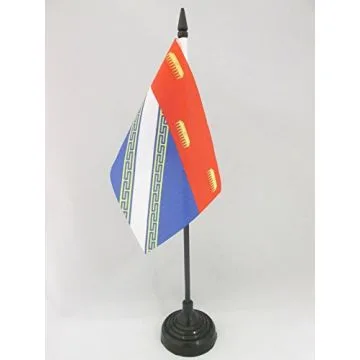 DRAPEAU DE TABLE ARDENNES 15x10cm - PETIT DRAPEAUX DE BUREAU DÉPARTEMENT FRANÇAIS - CHAMPAGNE-ARDENNE 10 x 15 cm