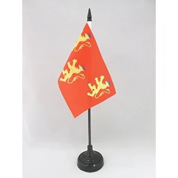 DRAPEAU DE TABLE DORDOGNE 15x10cm - PETIT DRAPEAUX DE BUREAU DÉPARTEMENT FRANÇAIS - AQUITAINE 10 x 15 cm