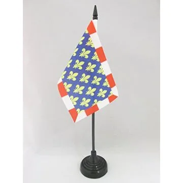 DRAPEAU DE TABLE INDRE-ET-LOIRE 15x10cm - PETIT DRAPEAUX DE BUREAU DÉPARTEMENT FRANÇAIS - CENTRE 10 x 15 cm