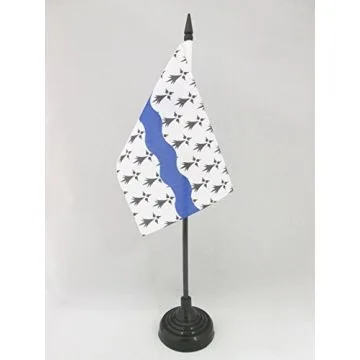 DRAPEAU DE TABLE LOIRE-ATLANTIQUE 15x10cm - PETIT DRAPEAUX DE BUREAU DÉPARTEMENT FRANÇAIS - PAYS DE LA LOIRE 10 x 15 cm