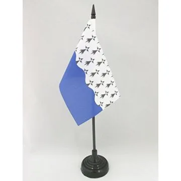 DRAPEAU DE TABLE MORBIHAN 15x10cm - PETIT DRAPEAUX DE BUREAU DÉPARTEMENT FRANÇAIS - BRETAGNE 10 x 15 cm
