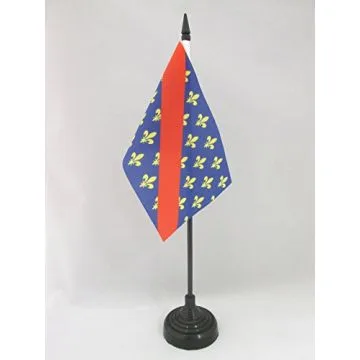 DRAPEAU DE TABLE ALLIER 15x10cm - PETIT DRAPEAUX DE BUREAU DÉPARTEMENT FRANÇAIS - AUVERGNE 10 x 15 cm
