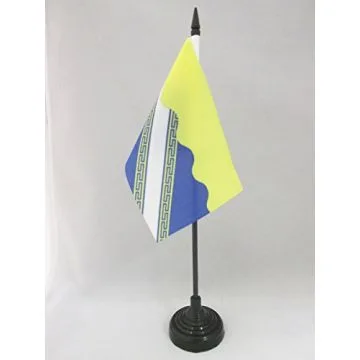 DRAPEAU DE TABLE AUBE 15x10cm - PETIT DRAPEAUX DE BUREAU DÉPARTEMENT FRANÇAIS - CHAMPAGNE-ARDENNE 10 x 15 cm