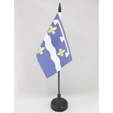 DRAPEAU DE TABLE LOIRET 15x10cm - PETIT DRAPEAUX DE BUREAU DÉPARTEMENT FRANÇAIS - CENTRE 10 x 15 cm