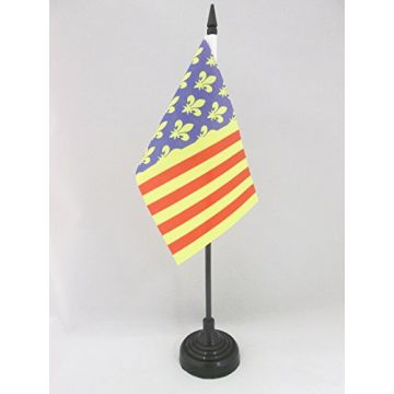 DRAPEAU DE TABLE LOZÈRE 15x10cm - PETIT DRAPEAUX DE BUREAU DÉPARTEMENT FRANÇAIS - LANGUEDOC-ROUSSILLON 10 x 15 cm