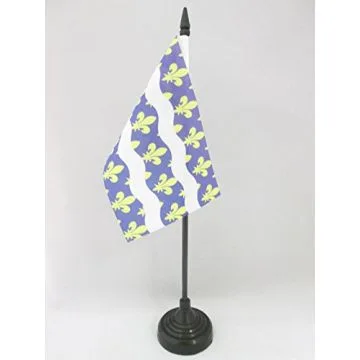 DRAPEAU DE TABLE SEINE-ET-MARNE 15x10cm - PETIT DRAPEAUX DE BUREAU DÉPARTEMENT FRANÇAIS - ÎLE-DE-FRANCE 10 x 15 cm
