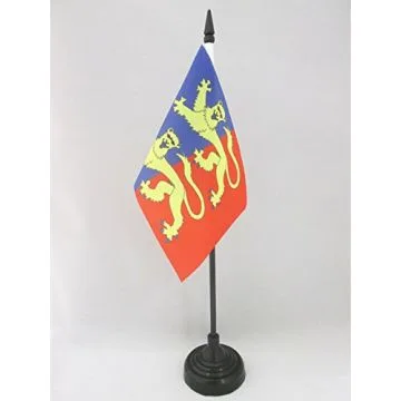 DRAPEAU DE TABLE MANCHE 15x10cm - PETIT DRAPEAUX DE BUREAU DÉPARTEMENT FRANÇAIS - NORMANDIE 10 x 15 cm
