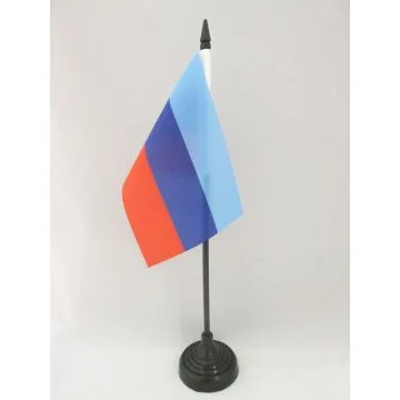 DRAPEAU DE TABLE RÉPUBLIQUE POPULAIRE DE LOUGANSK 15x10cm - PETIT DRAPEAUX DE BUREAU LOUHANSK - UKRAINE - RUSSIE 10 x 15 cm