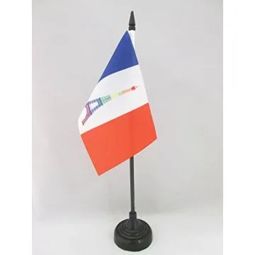 DRAPEAU DE TABLE FRANCE ARC-EN-CIEL 15x10cm - PETIT DRAPEAUX DE BUREAU FRANÇAIS GAY - LGBT 10 x 15 cm