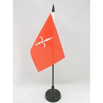 DRAPEAU DE TABLE TERRITOIRE LIBRE DE TRIESTE 1947-1954 15x10cm - PETIT DRAPEAUX DE BUREAU TERRITORIO LIBERO DI TRIESTE 10 x 15 cm
