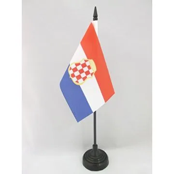 DRAPEAU DE TABLE RÉPUBLIQUE D\'HERCEG-BOSNA 1991-1994 15x10cm - PETIT DRAPEAUX DE BUREAU CROATIE 10 x 15 cm
